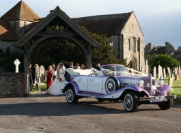 Vintage style Beauford for weddings in Romsey